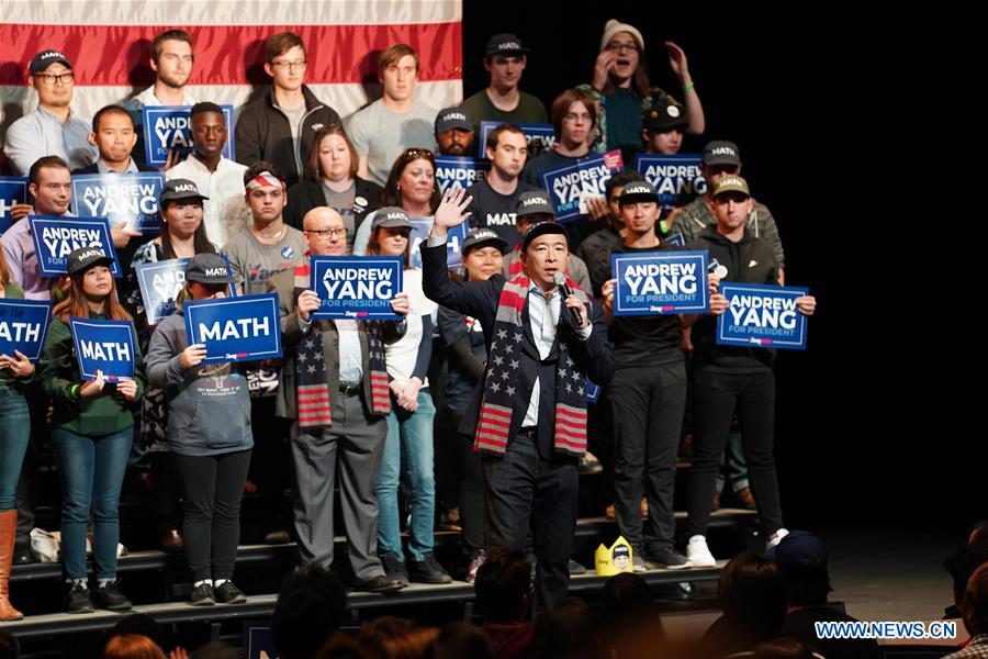U.S.-PRESIDENTIAL ELECTION-ANDREW YANG-QUIT-FILE PHOTO