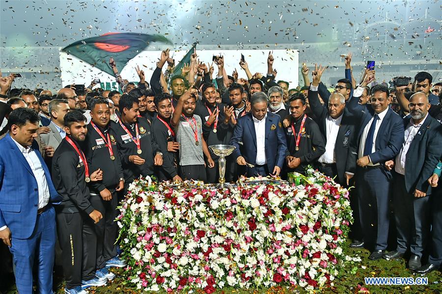 (SP)BANGLADESH-DHAKA-ICC U19 CRICKET WORLD CUP-WINNING SQUAD