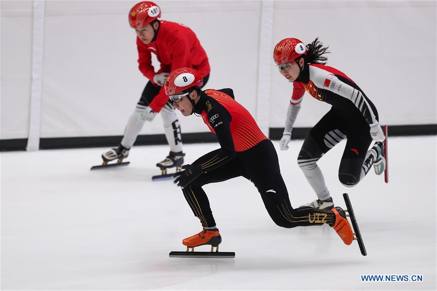 (SP)NETHERLANDS-DORDRECHT-SHORT TRACK-ISU WORLD CUP-TRAINING