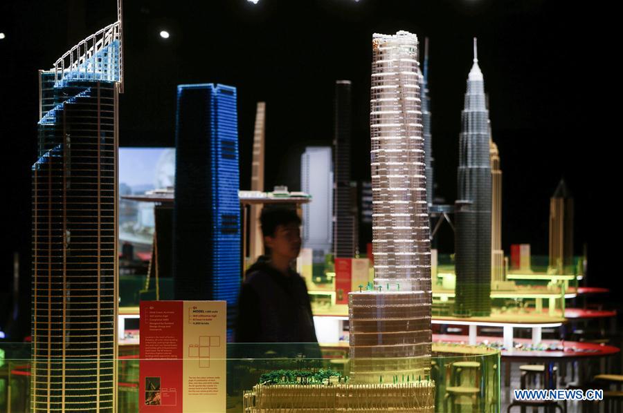 CANADA-VANCOUVER-EXHIBITION-TOWERS OF TOMORROW WITH LEGO BRICKS