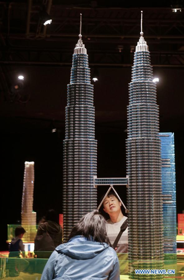 CANADA-VANCOUVER-EXHIBITION-TOWERS OF TOMORROW WITH LEGO BRICKS