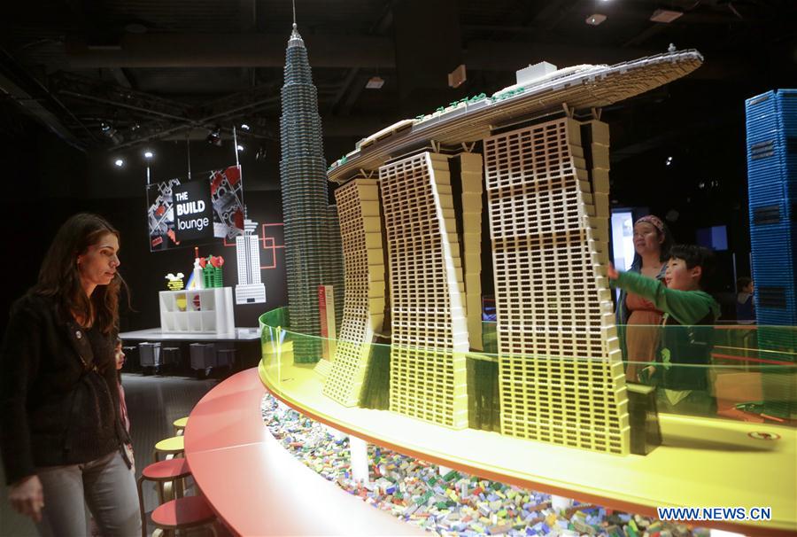  CANADA-VANCOUVER-EXHIBITION-TOWERS OF TOMORROW WITH LEGO BRICKS