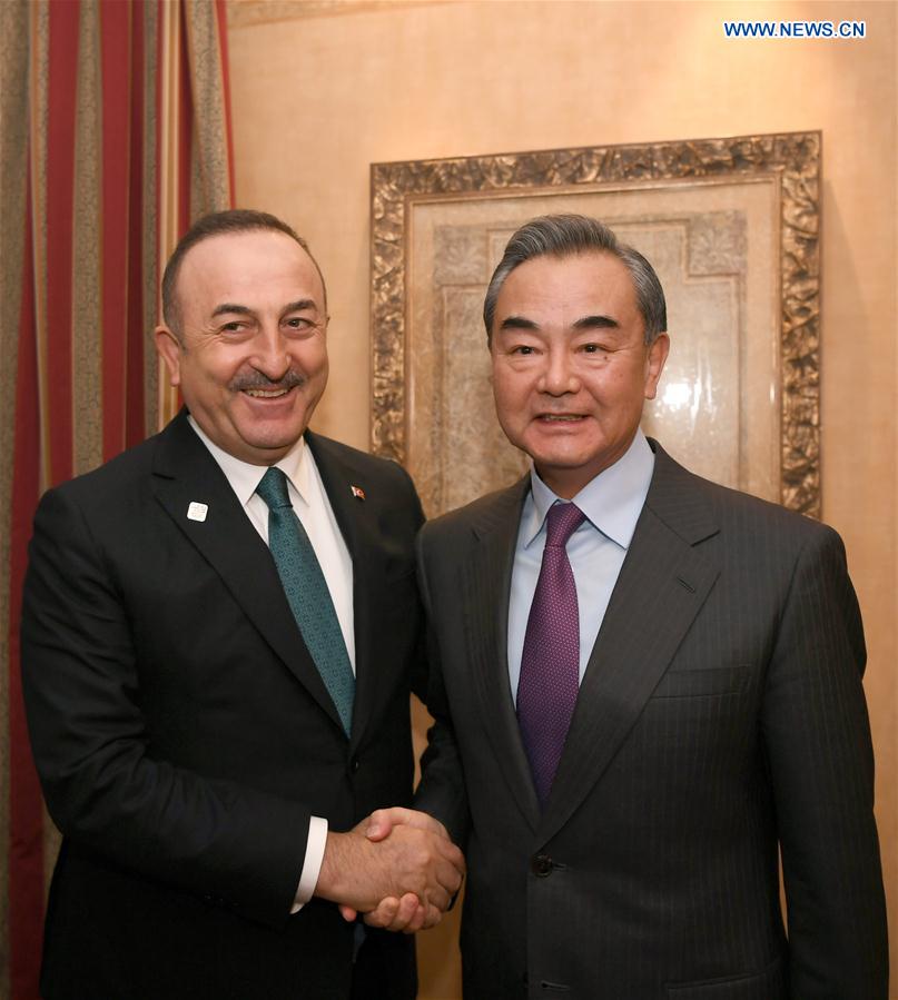 GERMANY-MUNICH-CHINESE FM-TURKISH FM-MEETING