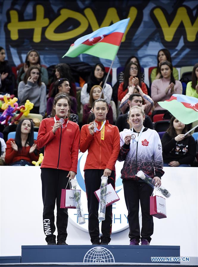 (SP)AZERBAIJAN-BAKU-FIG-WORLD CUP-TRAMPOLINE GYMNASTICS-WOMEN'S INDIVIDUAL FINAL
