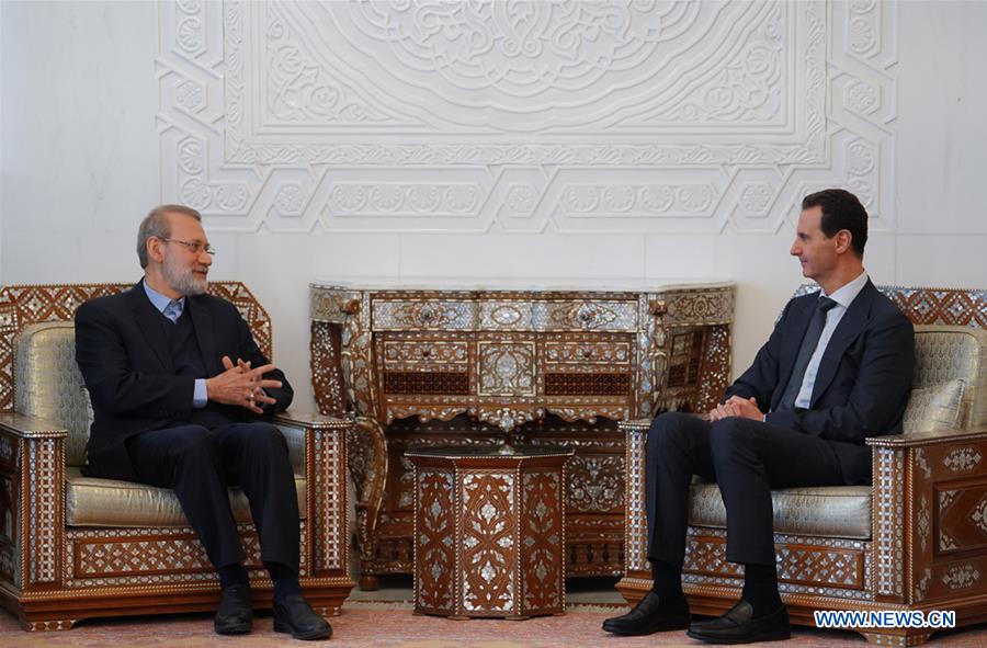 SYRIA-DAMASCUS-ASSAD-IRANIAN PARLIAMENT SPEAKER-MEETING