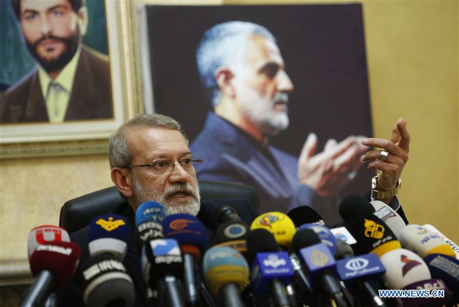 LEBANON-BEIRUT-IRAN-PARLIAMENT SPEAKER-PRESS CONFERENCE