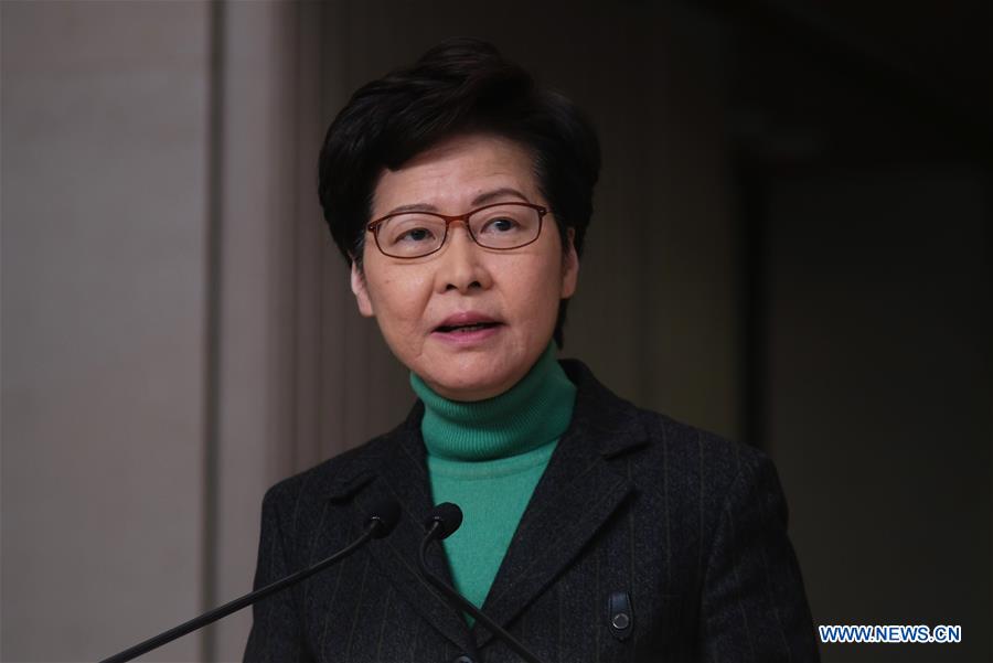 CHINA-HONG KONG-NCP-CARRIE LAM-MEDIA SESSION (CN)