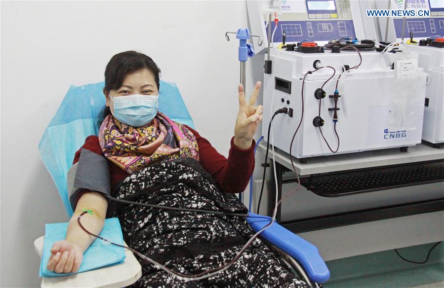 CHINA-HUBEI-WUHAN-RECOVERED CORONAVIRUS PATIENT-PLASMA-DONATION (CN)