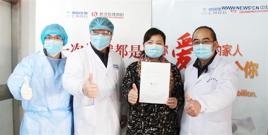 CHINA-HUBEI-WUHAN-RECOVERED CORONAVIRUS PATIENT-PLASMA-DONATION (CN)