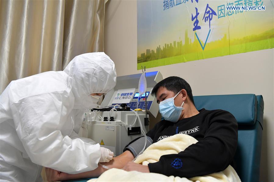 CHINA-JIANGXI-NANCHANG-RECOVERED CORONAVIRUS PATIENT-PLASMA-DONATION (CN)