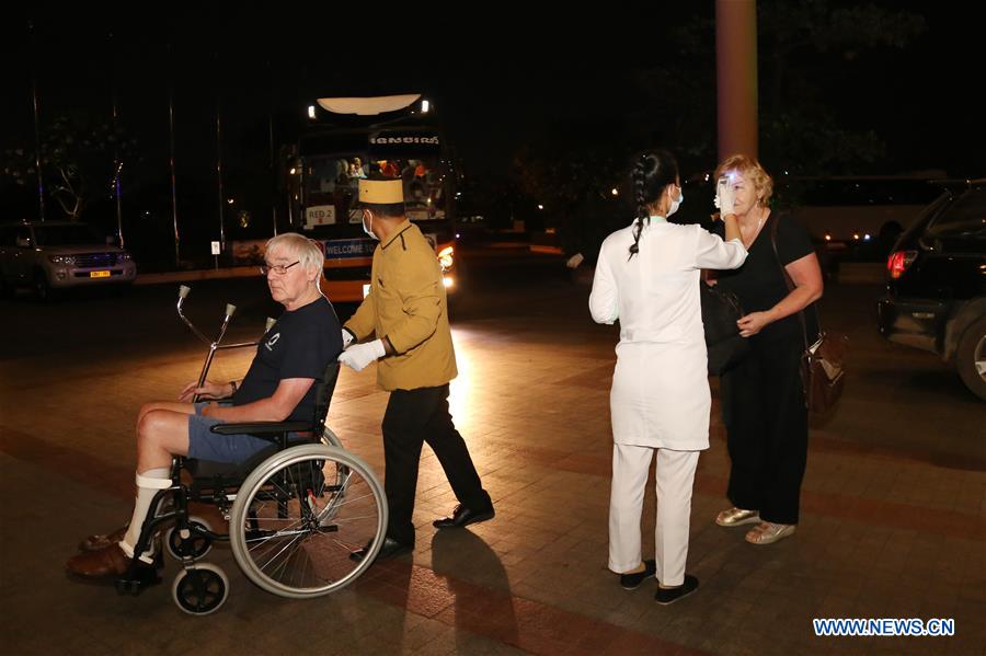 CAMBODIA-PHNOM PENH-WESTERDAM CRUISE SHIP-PASSENGERS