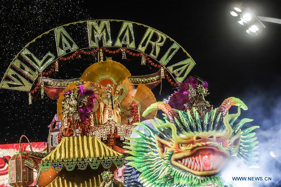 BRAZIL-SAO PAULO-CARNIVAL-CHINA-INSPIRED SAMBA SHOW