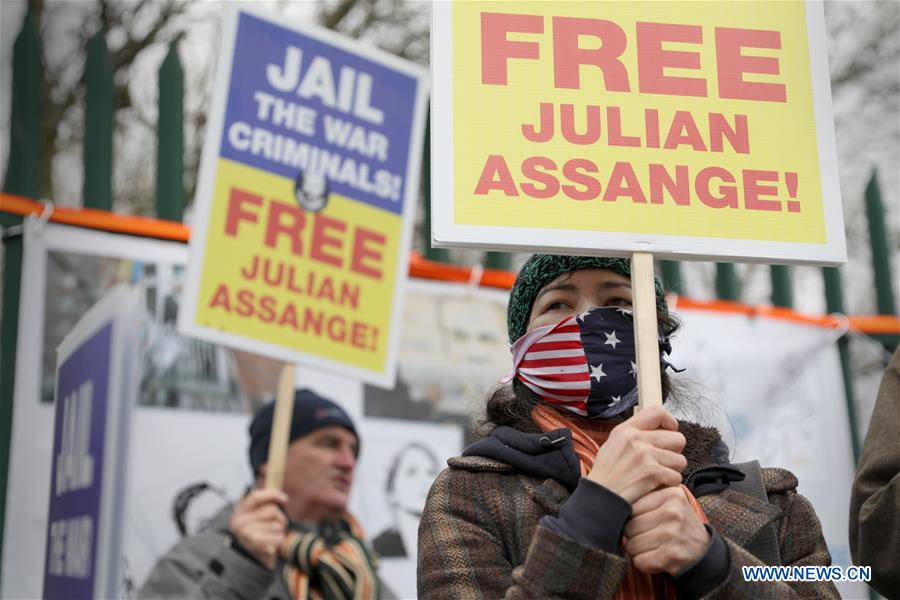 BRITAIN-LONDON-HEARING-EXTRADITION-ASSANGE