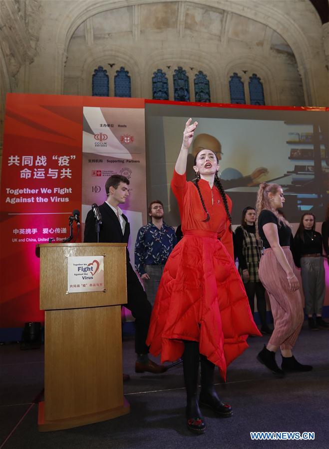 BRITAIN-LONDON-SUPPORT-CHINA-FIGHT AGAINST VIRUS  