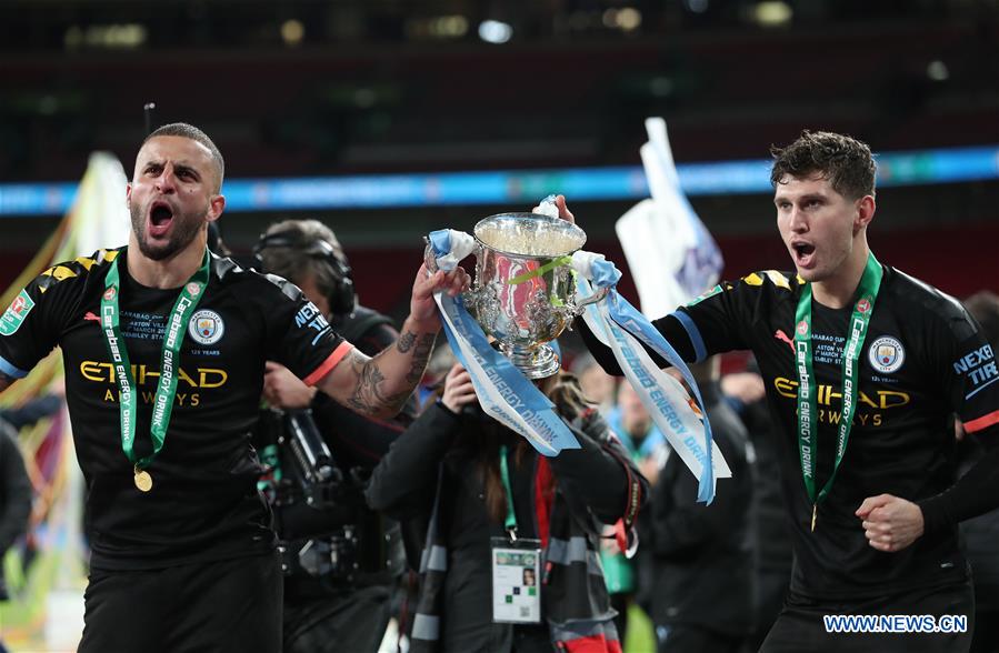 (SP)BRITAIN-LONDON-FOOTBALL-EFL LEAGUE CUP FINAL-ASTON VILLA VS MANCHESTER CITY