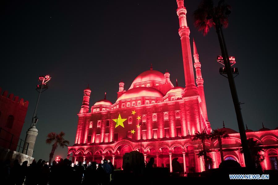 EGYPT-LIGHTENING-UP-CHINA-SUPPORT