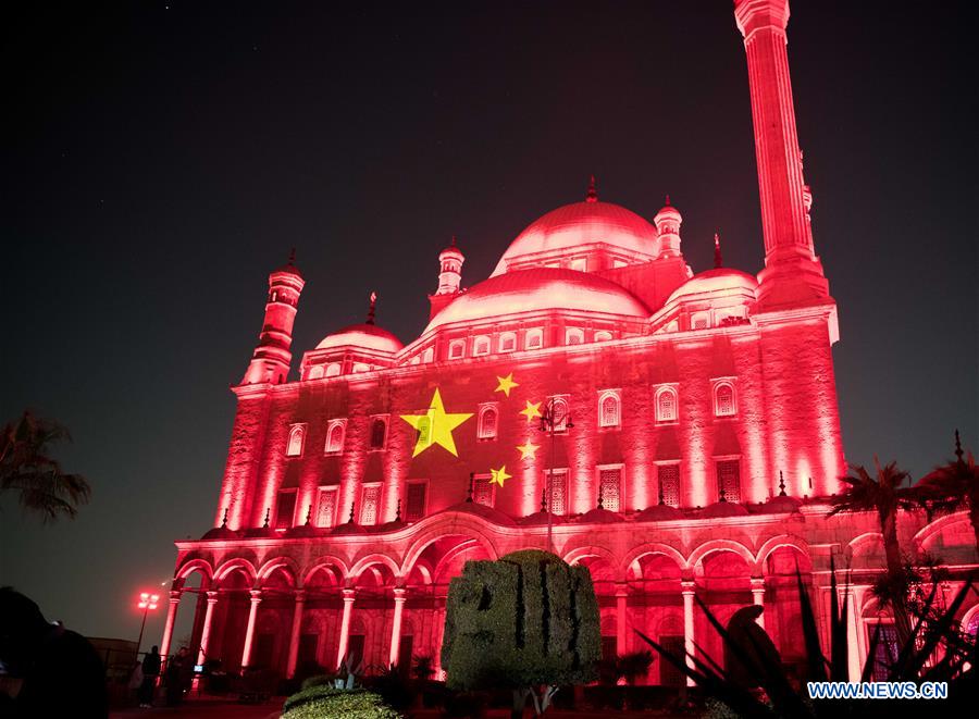EGYPT-LIGHTENING-UP-CHINA-SUPPORT