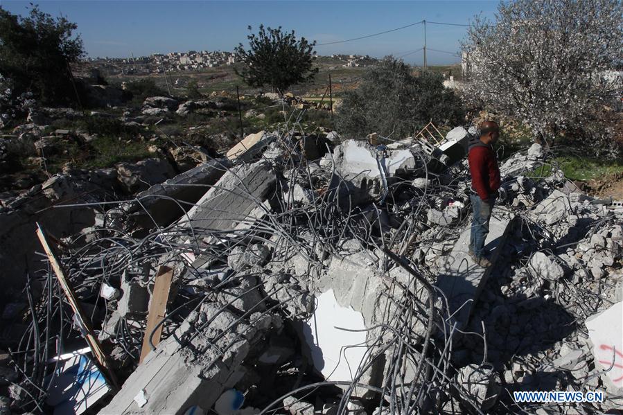 MIDEAST-RAMALLAH-HOUSE-DEMOLITION