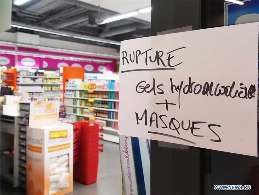 FRANCE-PARIS-NOVEL CORONAVIRUS-SHORTAGE