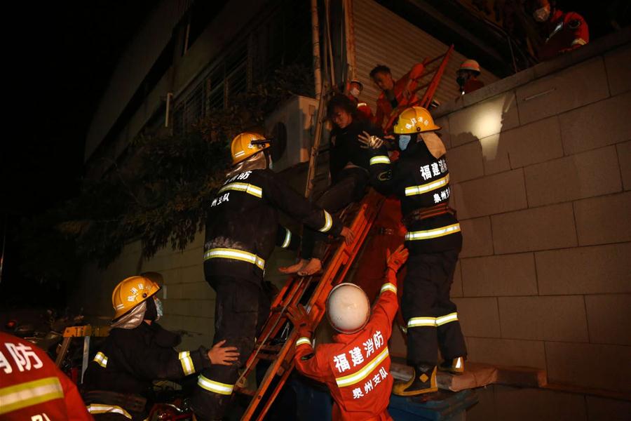 #(SPOT NEWS)CHINA-FUJIAN-QUANZHOU-BUILDING-COLLAPSE (CN)