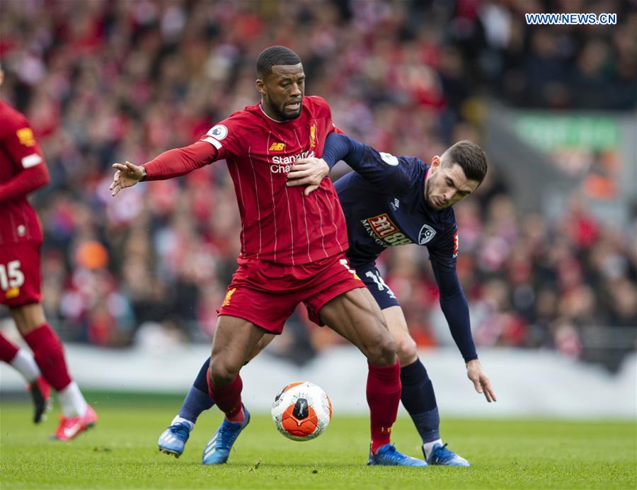 (SP)BRITAIN-LIVERPOOL-FOOTBALL-PREMIER LEAGUE-LIVERPOOL VS BOURNEMOUTH