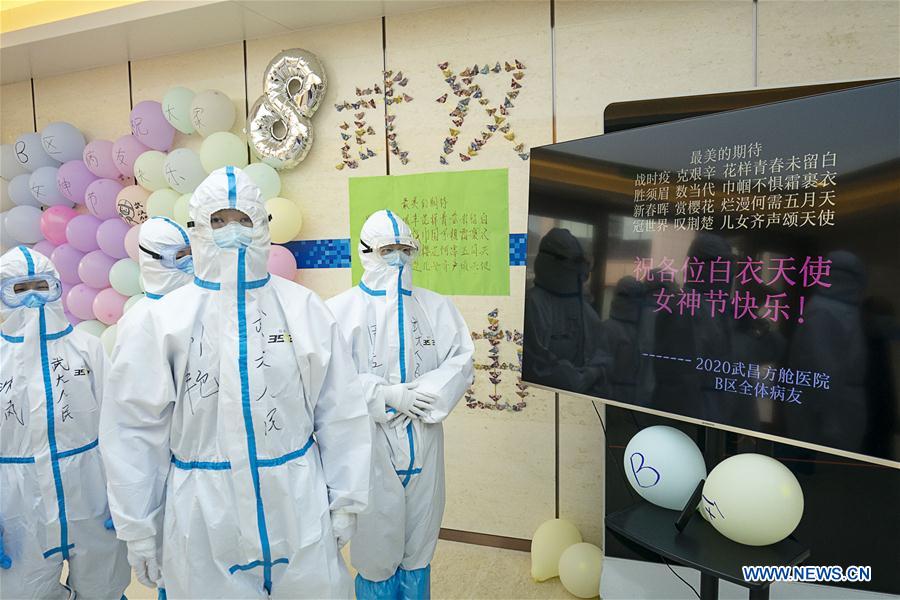 CHINA-HUBEI-WUHAN-MAKESHIFT HOSPITAL-WOMEN'S DAY (CN)