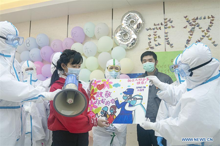 CHINA-HUBEI-WUHAN-MAKESHIFT HOSPITAL-WOMEN'S DAY (CN)
