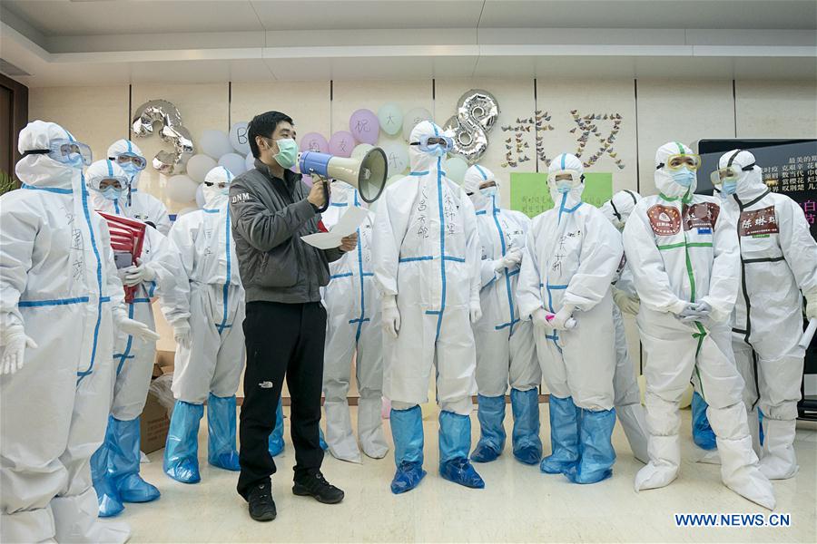 CHINA-HUBEI-WUHAN-MAKESHIFT HOSPITAL-WOMEN'S DAY (CN)