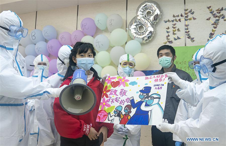 CHINA-HUBEI-WUHAN-MAKESHIFT HOSPITAL-WOMEN'S DAY (CN)