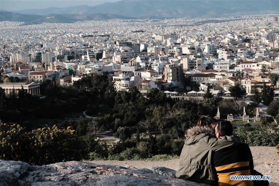 GREECE-ATHENS-FILOPAPPOU HILL-VIEW