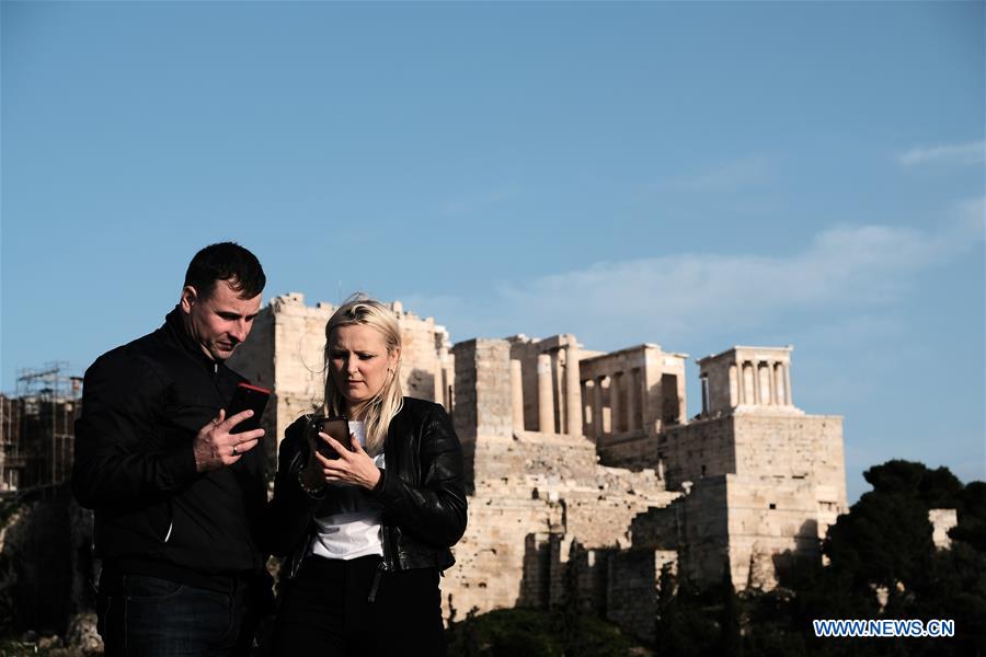 GREECE-ATHENS-FILOPAPPOU HILL-VIEW