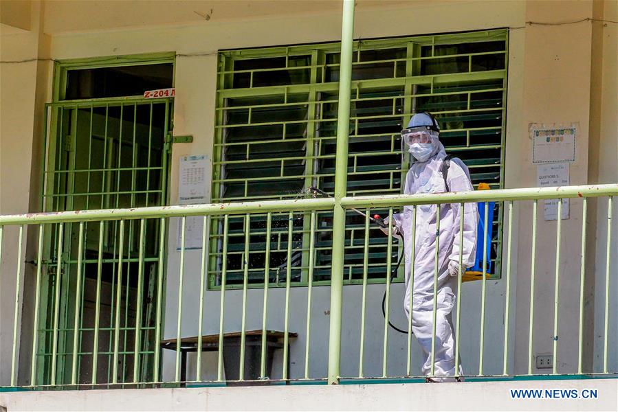 PHILIPPINES-SAN JUAN CITY-SCHOOL-DISINFECTION-COVID-19 PREVENTION