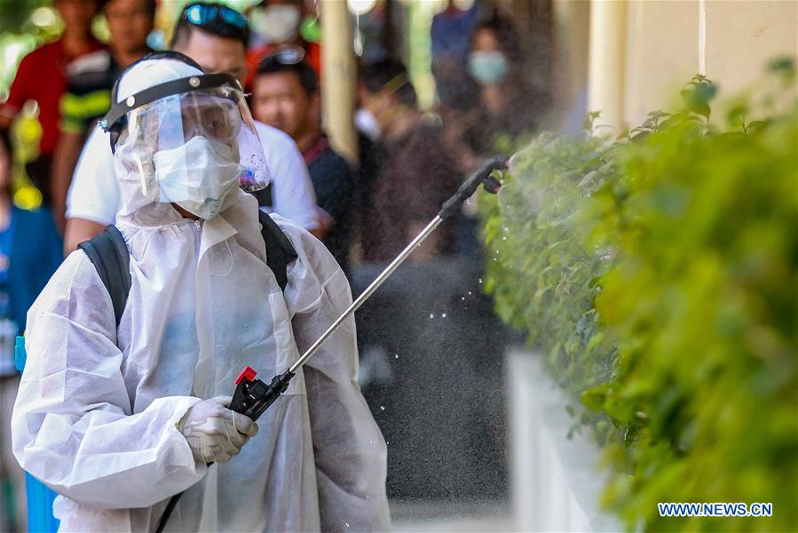 PHILIPPINES-SAN JUAN CITY-SCHOOL-DISINFECTION-COVID-19 PREVENTION