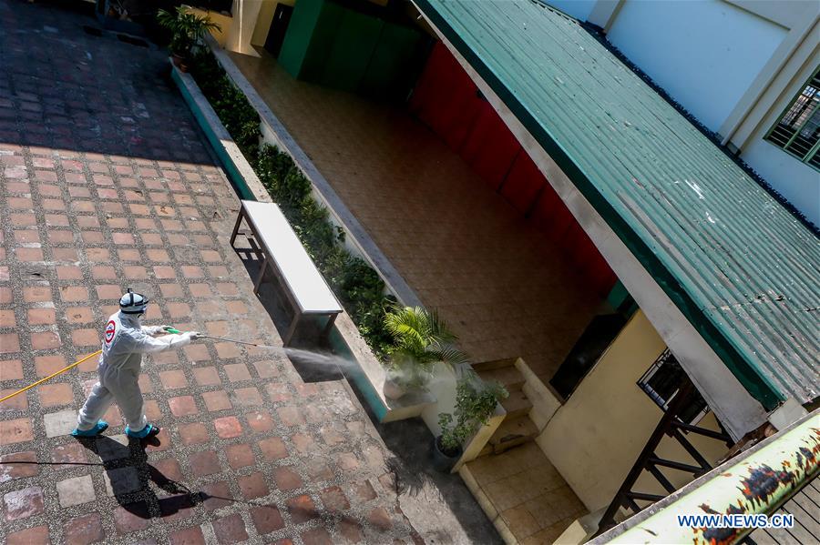 PHILIPPINES-SAN JUAN CITY-SCHOOL-DISINFECTION-COVID-19 PREVENTION