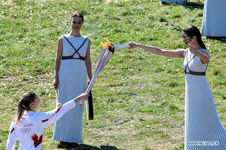 (SP)GREECE-OLYMPIA-TOKYO OLYMPIC GAMES-FLAME LIGHTING CEREMONY