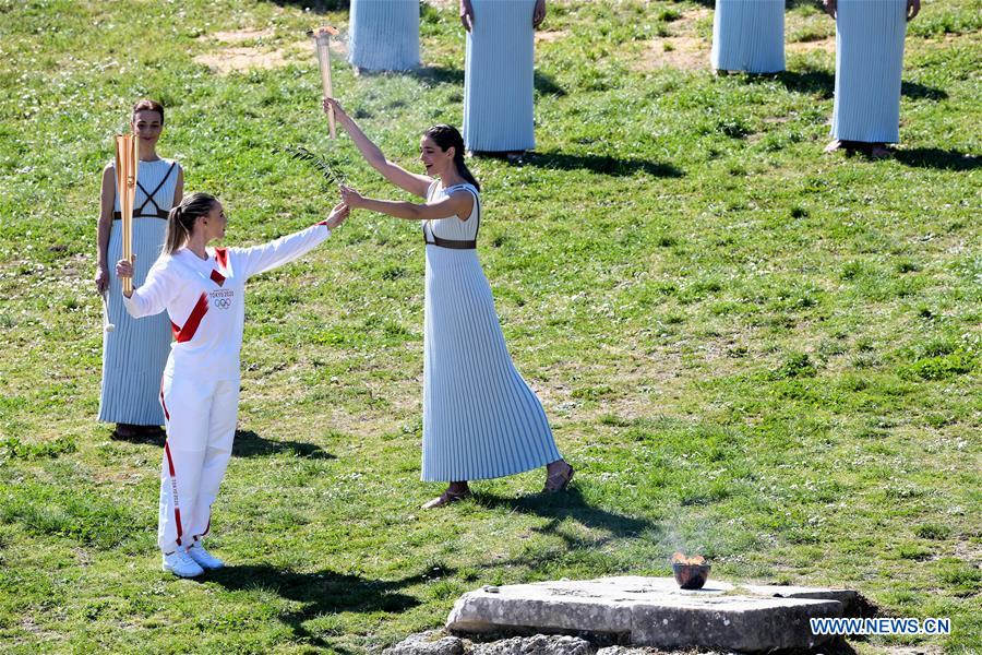 (SP)GREECE-OLYMPIA-TOKYO OLYMPIC GAMES-FLAME LIGHTING CEREMONY
