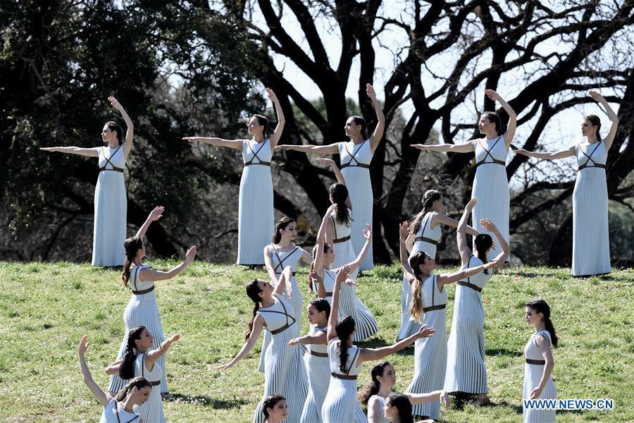 (SP)GREECE-OLYMPIA-TOKYO OLYMPIC GAMES-FLAME LIGHTING CEREMONY