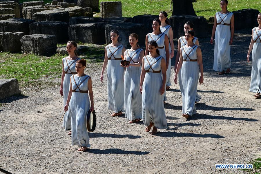(SP)GREECE-OLYMPIA-TOKYO OLYMPIC GAMES-FLAME LIGHTING CEREMONY
