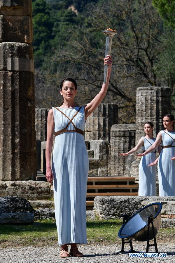 (SP)GREECE-OLYMPIA-TOKYO OLYMPIC GAMES-FLAME LIGHTING CEREMONY