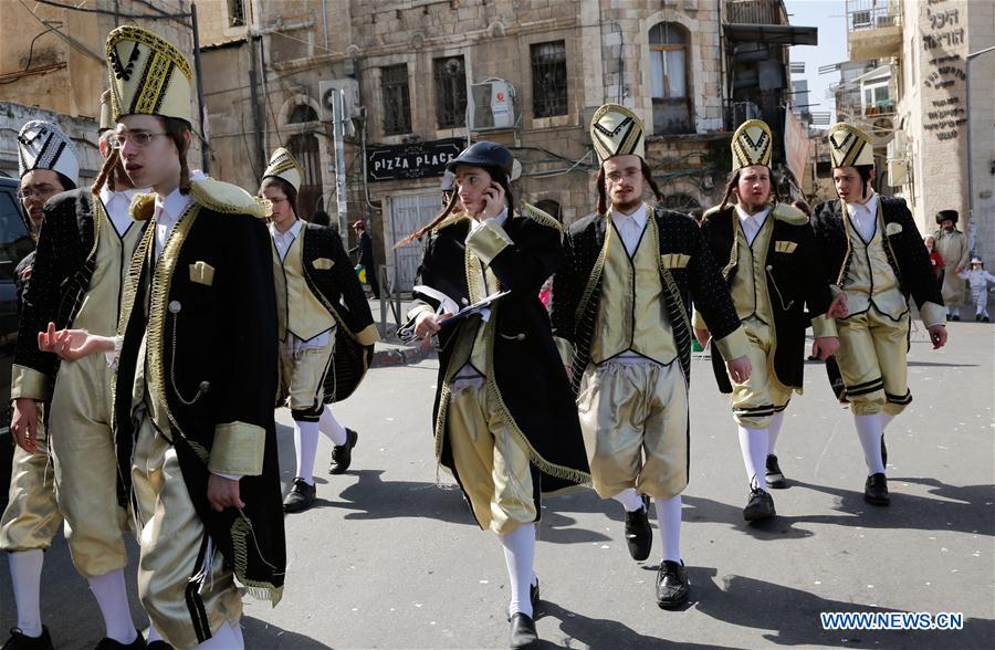 MIDEAST-JERUSALEM-PURIM CELEBRATION