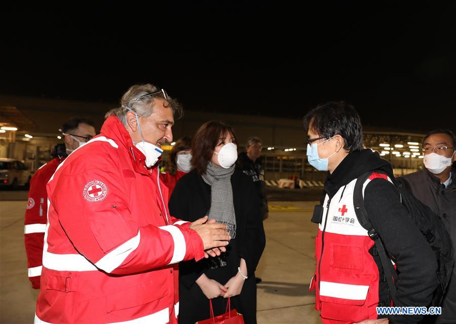 ITALY-ROME-CORONAVIRUS OUTBREAK-CHINESE AID TEAM-ARRIVAL