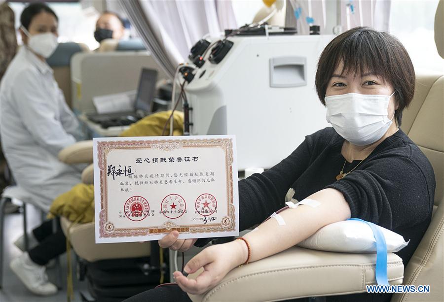 CHINA-HUBEI-WUHAN-CURED PATIENT-PLASMA DONATION (CN)