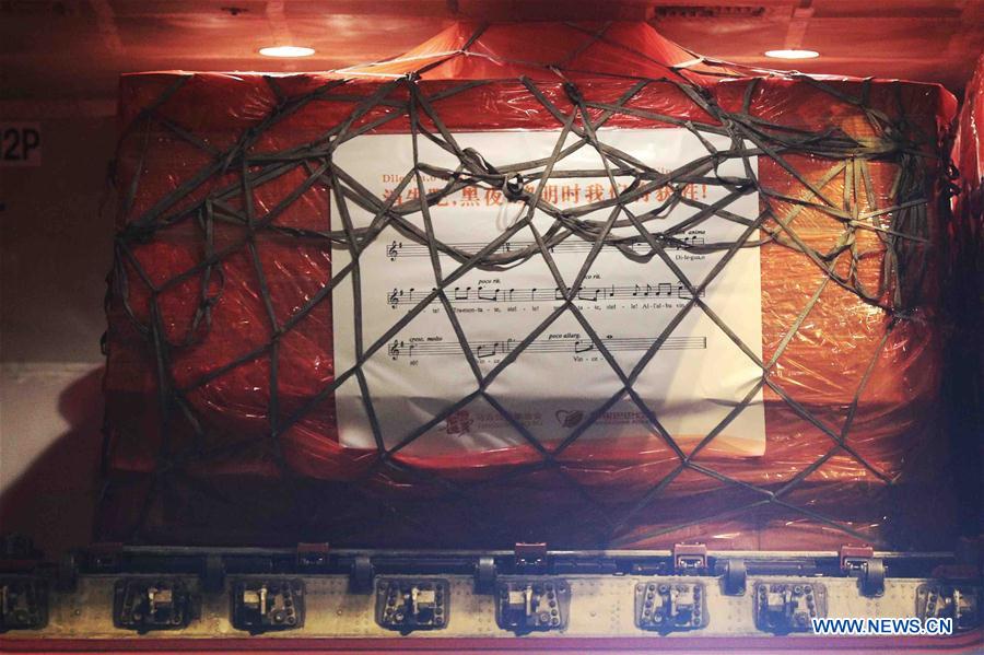 BELGIUM-LIEGE-EUROPE-COVID-19-CHINA-AID