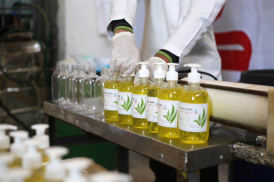 MIDEAST-GAZA-COVID-19-CLEANING MATERIAL-PRODUCTION