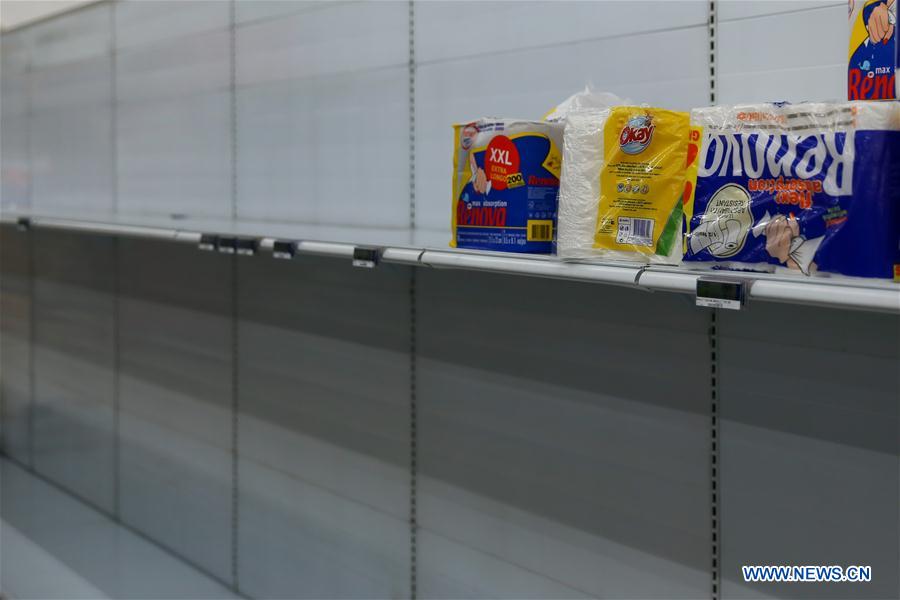 BELGIUM-BRUSSELS-COVID-19-SUPERMARKET-STOCKPILING