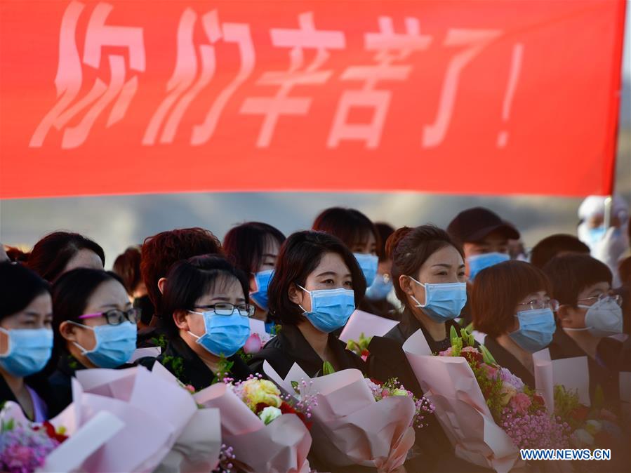 CHINA-COVID-19-MEDICS-RETURNING-ARRIVAL (CN)