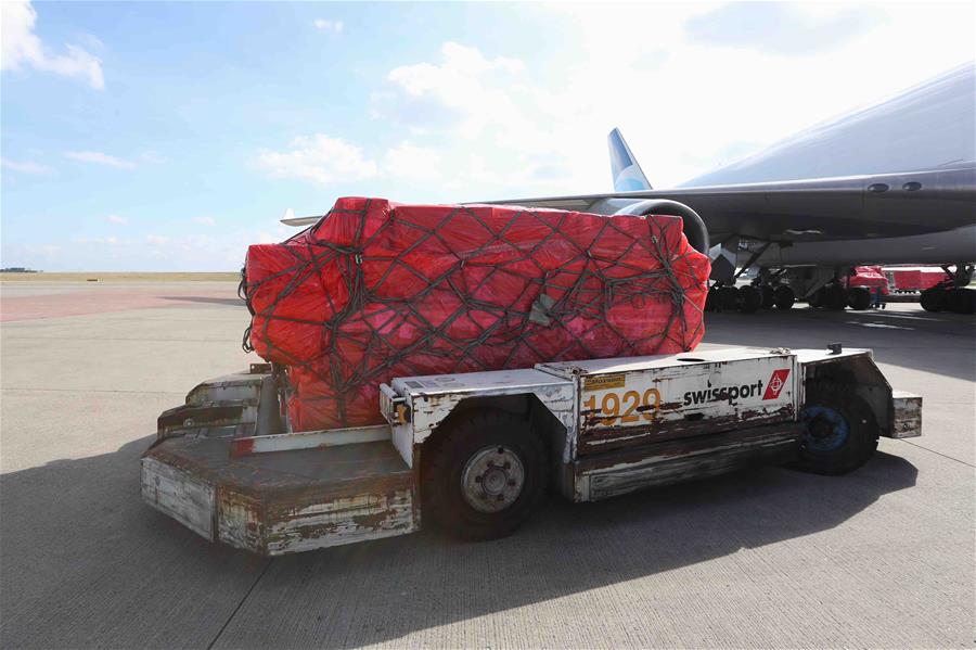 BELGIUM-CHINA-FRANCE-COVID-19-DONATED MASKS-ARRIVAL