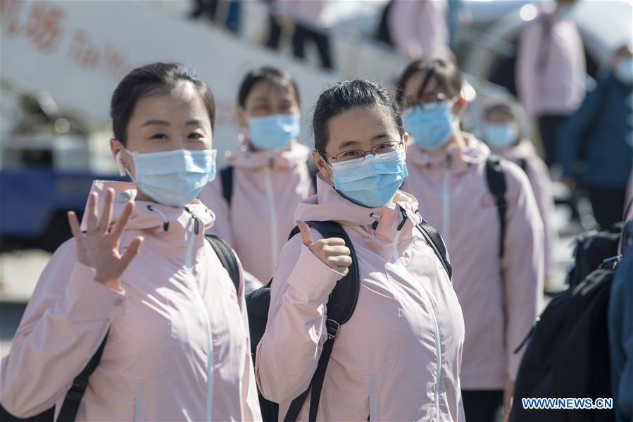 CHINA-SHANXI-TAIYUAN-COVID-19-MEDICS-RETURN HOME-ARRIVAL (CN)