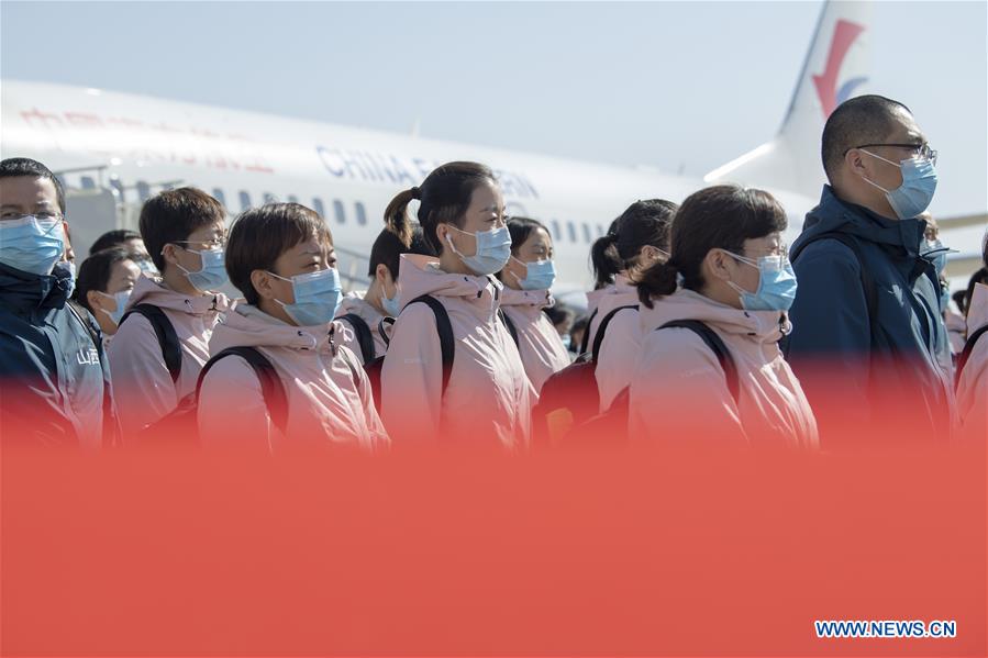 CHINA-SHANXI-TAIYUAN-COVID-19-MEDICS-RETURN HOME-ARRIVAL (CN)