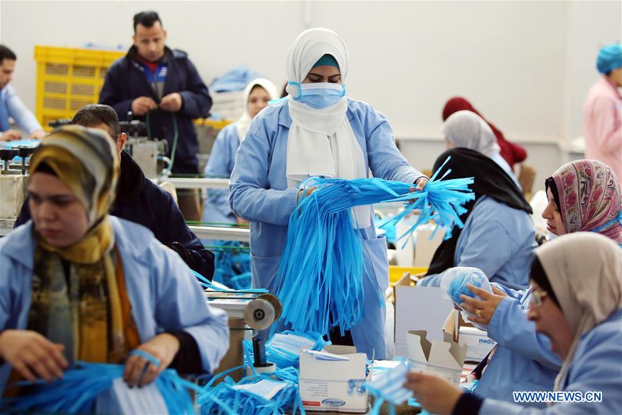 EGYPT-MONUFIA-FACTORY-MEDICAL MASK-PRODUCTION-COVID-19